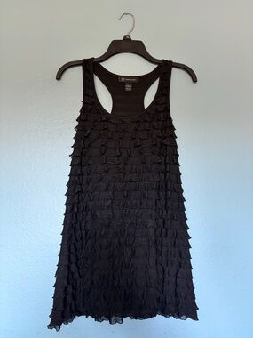 INC International Concepts Black Striped Racerback Tank